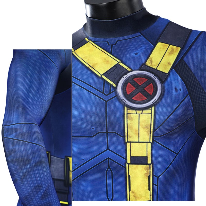 Avengers Doomsday Cyclops Cosplay Costume Scott Summers Polyester Printed Jumpsuit for Men