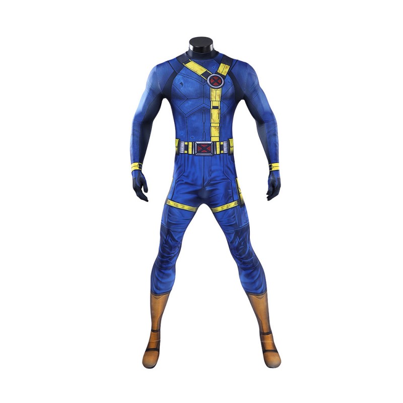 Avengers Doomsday Cyclops Cosplay Costume Scott Summers Polyester Printed Jumpsuit for Men