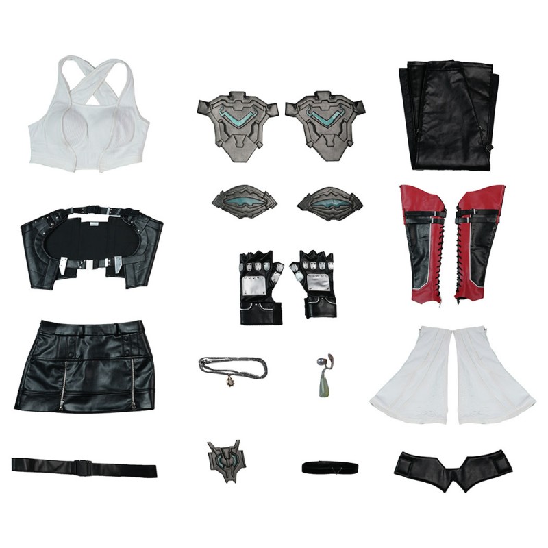 Tifa Lockhart Black Mage Cosplay Costume Final Fantasy 7 Women Halloween Outfit