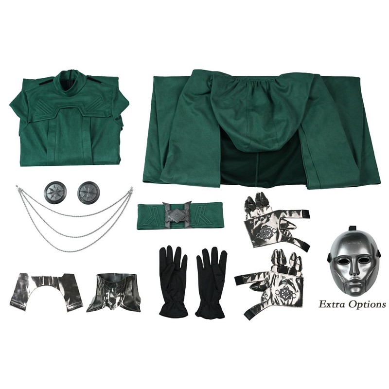 Avengers Doomsday Latverian Witch Costume Green Cosplay Suit
