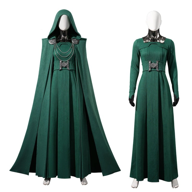 Avengers Doomsday Latverian Witch Costume Green Cosplay Suit