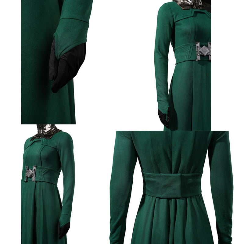 Avengers Doomsday Latverian Witch Costume Green Cosplay Suit