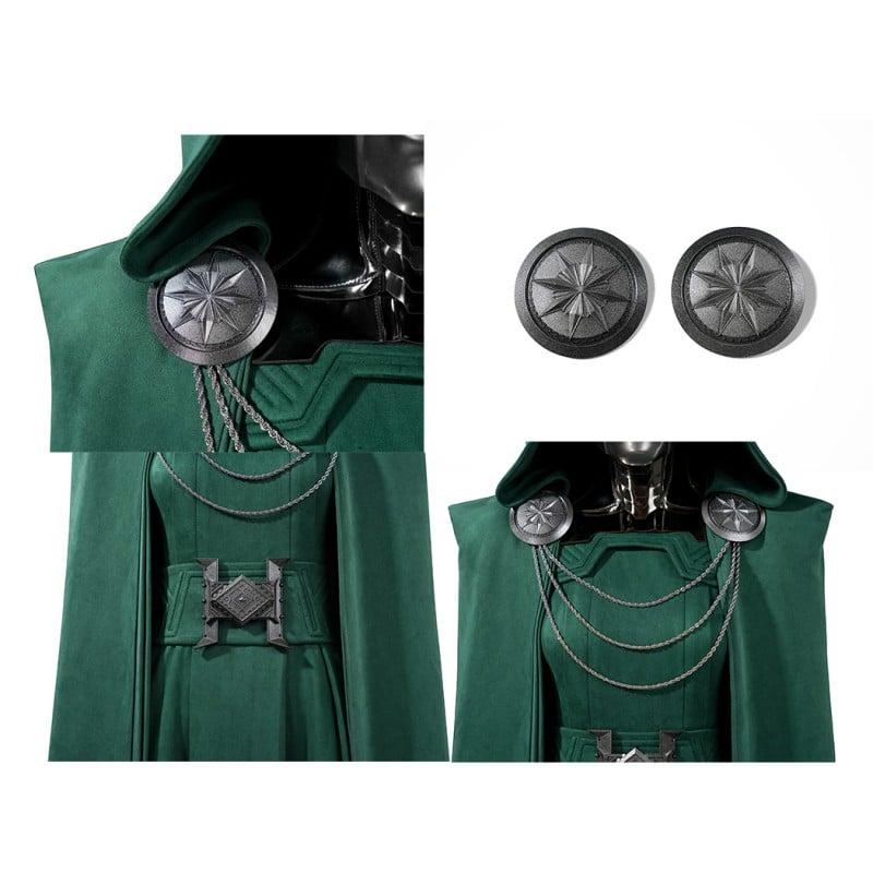 Avengers Doomsday Latverian Witch Costume Green Cosplay Suit