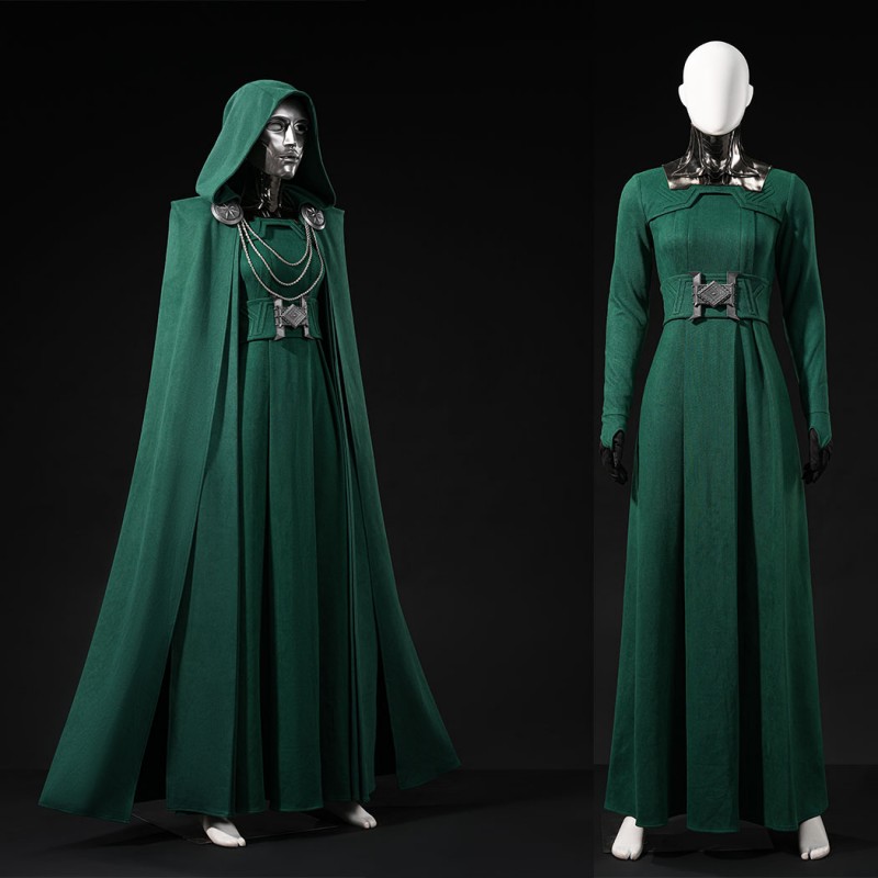 Avengers Doomsday Latverian Witch Costume Green Cosplay Suit