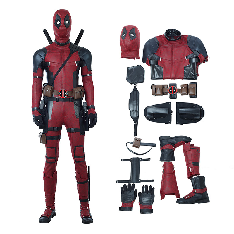 2018 Deadpool 2 Costume Wade Wilson Cosplay Costume Deluxe Version - Top Level