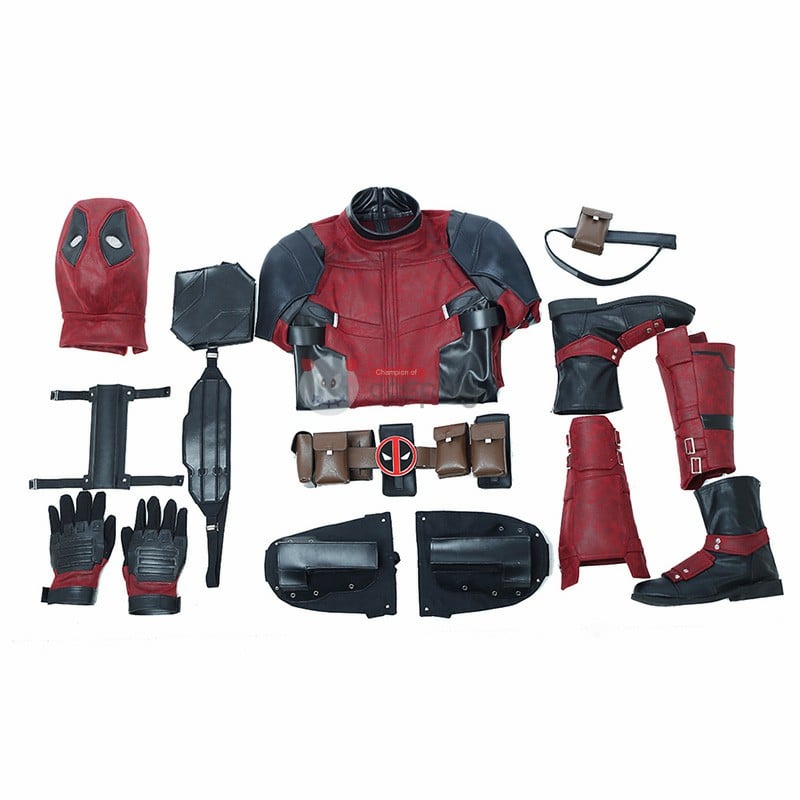 Clearance Sale - Female Medium Size Deadpool Wade Wilson Cosplay Costume with Boots 6.5 US