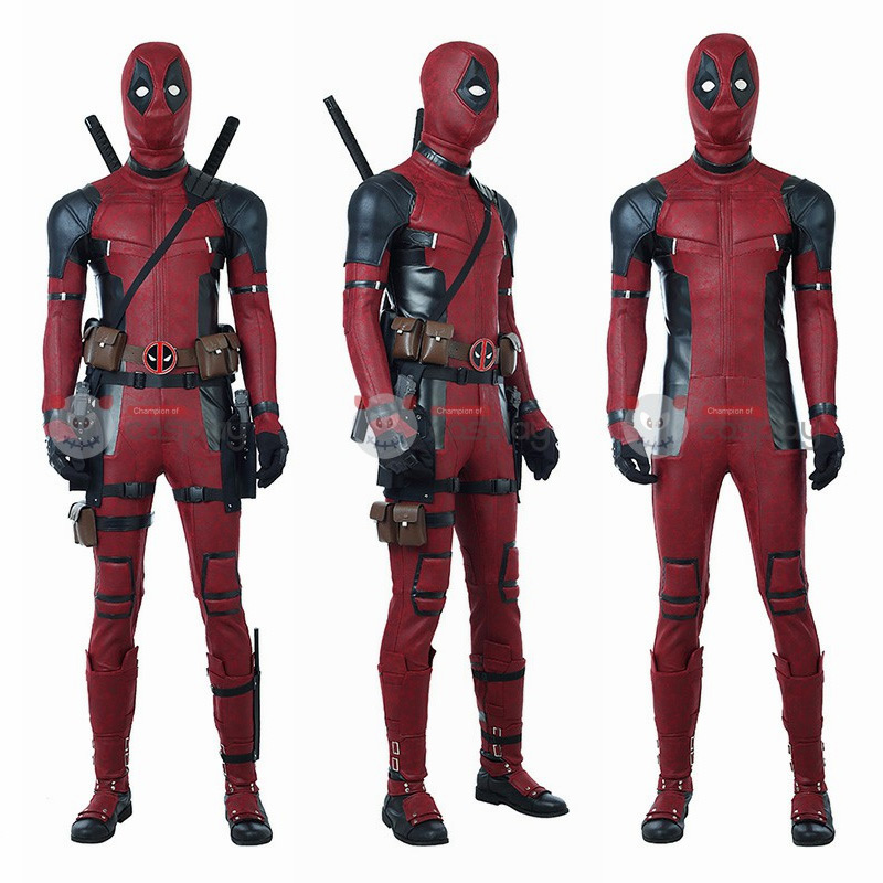 Clearance Sale - Female Medium Size Deadpool Wade Wilson Cosplay Costume with Boots 6.5 US