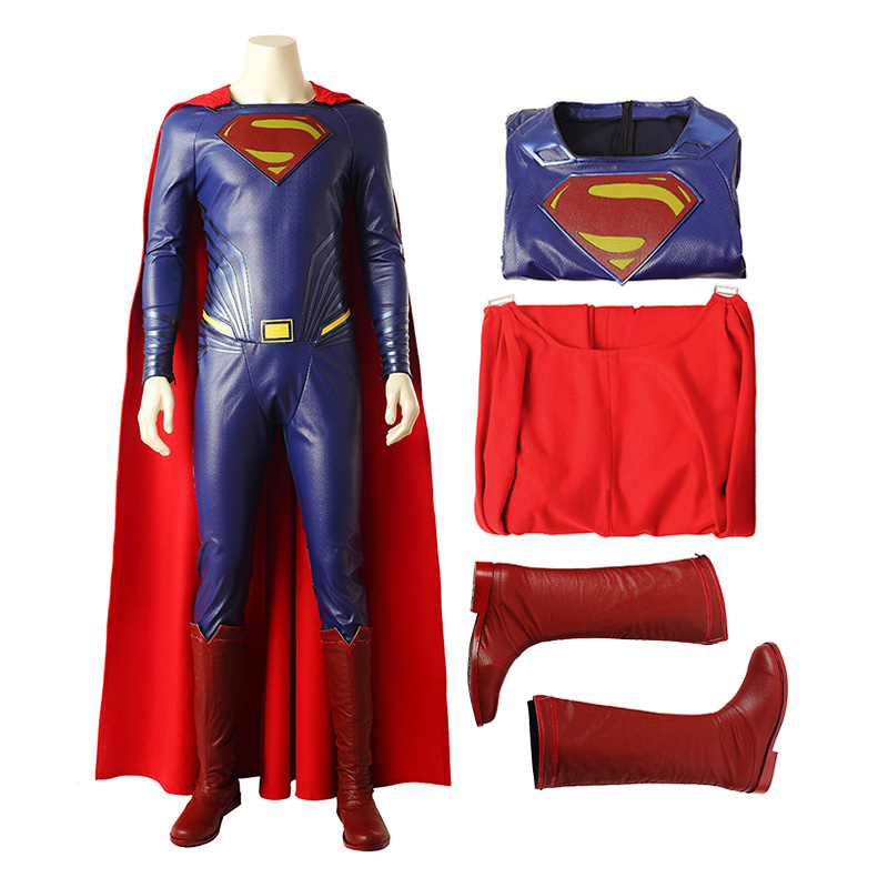 Justice League Superman Clark Kent Cosplay Costume Top Level