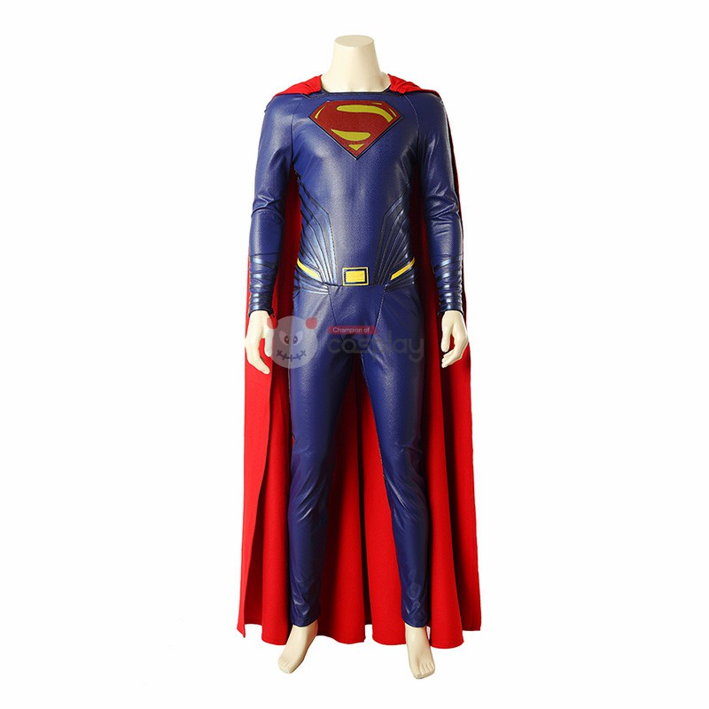 Blue Clark Cosplay Costume Leather Halloween Suit Top Level