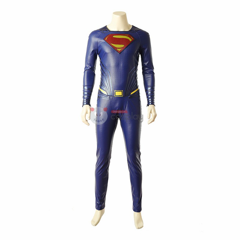 Blue Clark Cosplay Costume Leather Halloween Suit Top Level