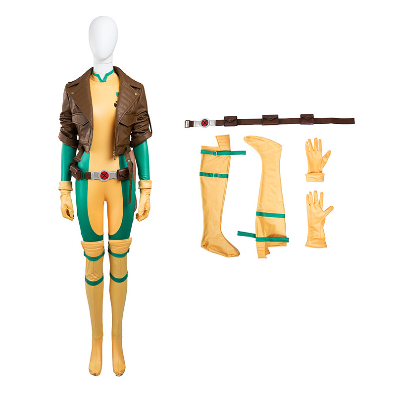 Movie X-Men Rogue Anna Marie Cosplay Costume Halloween Party Outfits Custom Made