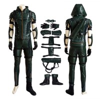 DC Green Arrow Four Seasons Upgrade Hero Oliver Cosplay Costume