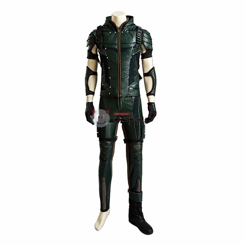DC Green Arrow Four Seasons Upgrade Hero Oliver Cosplay Costume