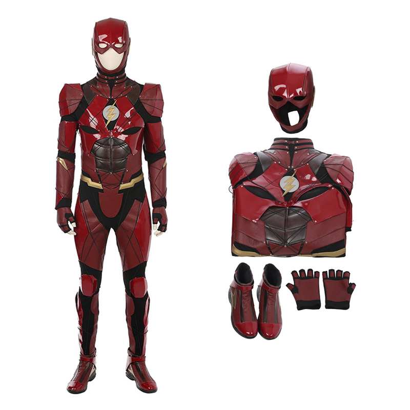 DC Justice League Movie The Flash Barry Allen Cosplay Costume