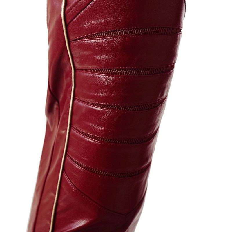 TF Season 4 Barry Allen Cosplay Costume Leather Deluxe Suit