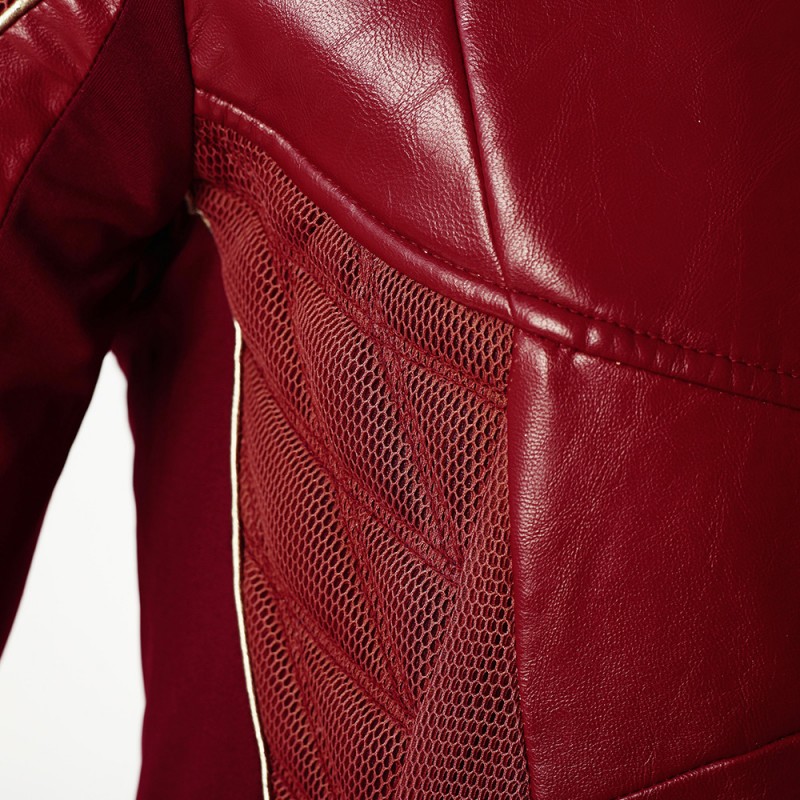 TF Season 4 Barry Allen Cosplay Costume Leather Deluxe Suit