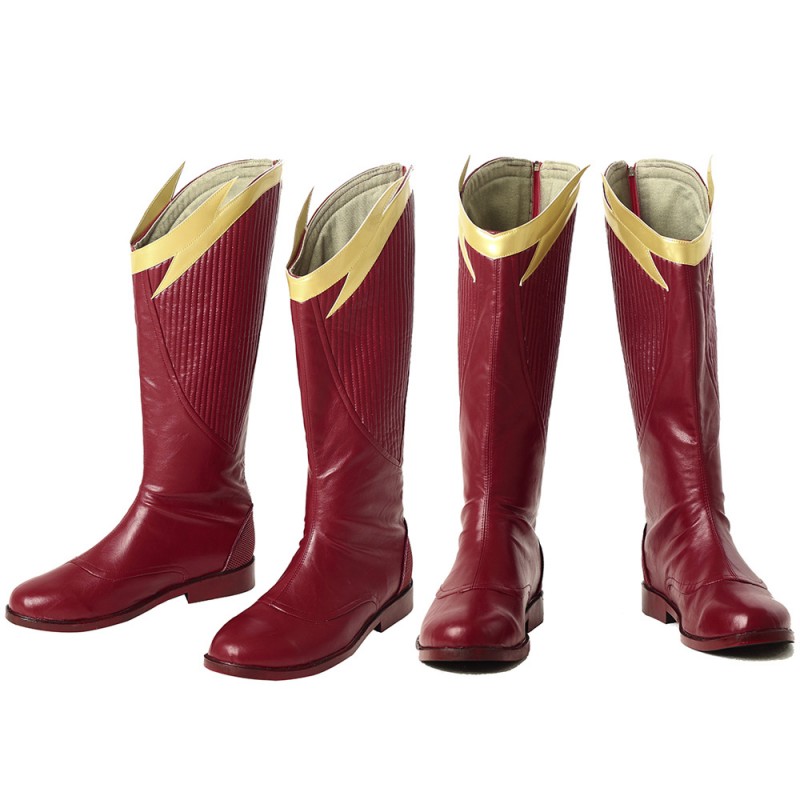 TF Season 4 Barry Allen Cosplay Costume Leather Deluxe Suit