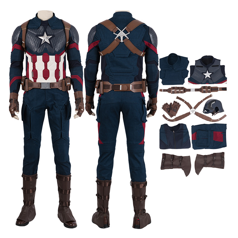 Captain America Costume Avengers Endgame Steve Rogers Cosplay Costumes