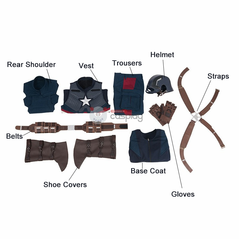 Captain America Cosplay Costumes Avengers Endgame Steve Rogers Costume