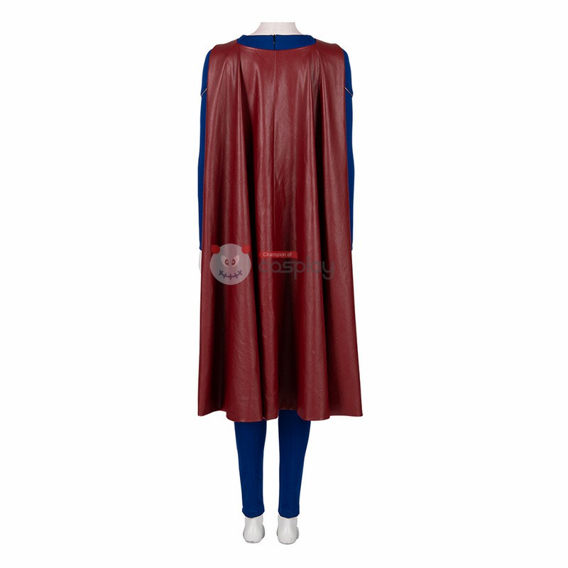 Super Woman Kara Danvers Blue Halloween Cosplay Costume