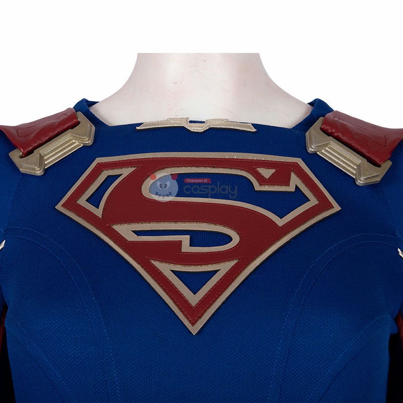 Super Woman Kara Danvers Blue Halloween Cosplay Costume