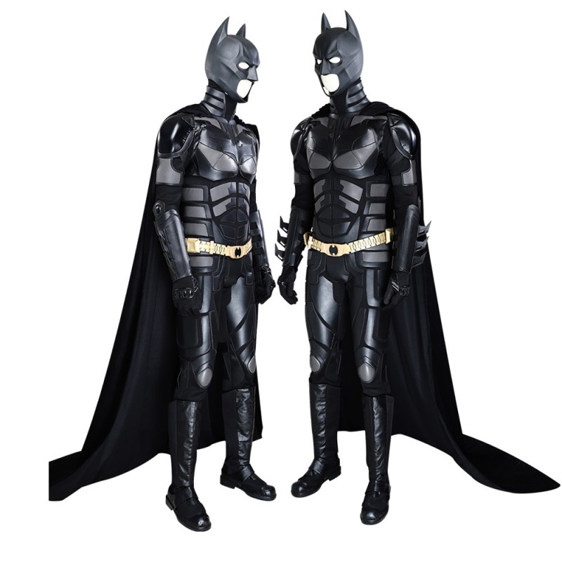 Knight Bruce Costume Christian Bale Halloween Suit Black Cosplay Outfits