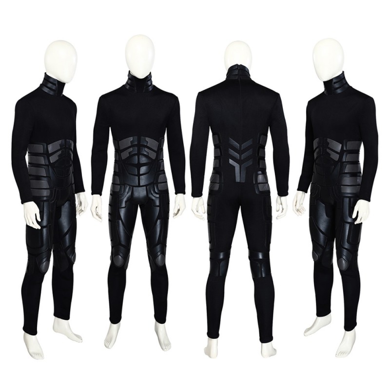 Knight Bruce Costume Christian Bale Halloween Suit Black Cosplay Outfits