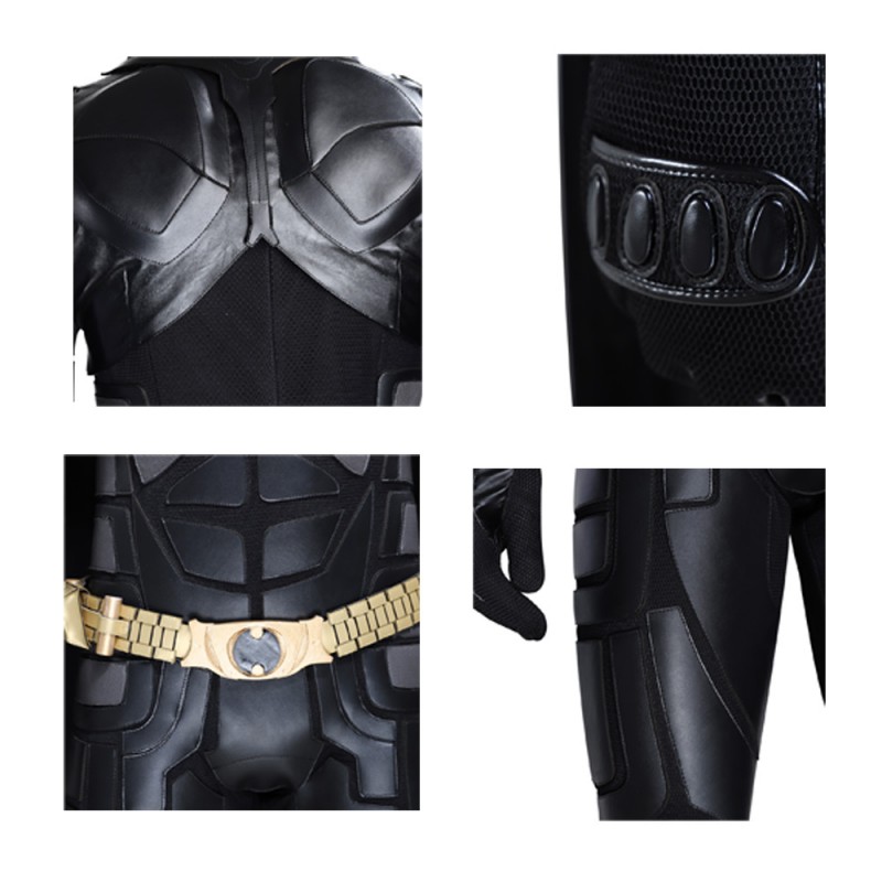 Knight Bruce Costume Christian Bale Halloween Suit Black Cosplay Outfits