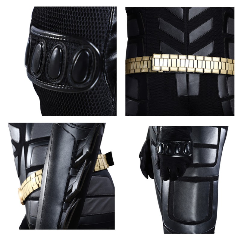 Knight Bruce Costume Christian Bale Halloween Suit Black Cosplay Outfits