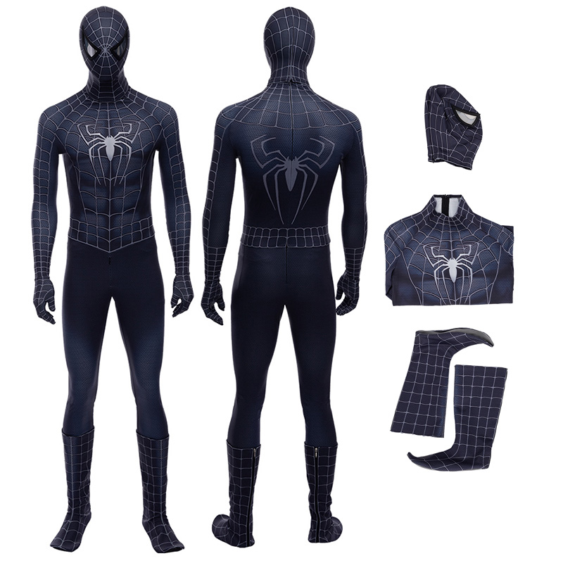 Adult Spider Man 3 Venom Spider-Man Halloween Cosplay Costume 