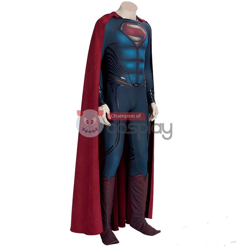Superman Jumpsuit Man of Steel Clark Kent Cosplay Costume