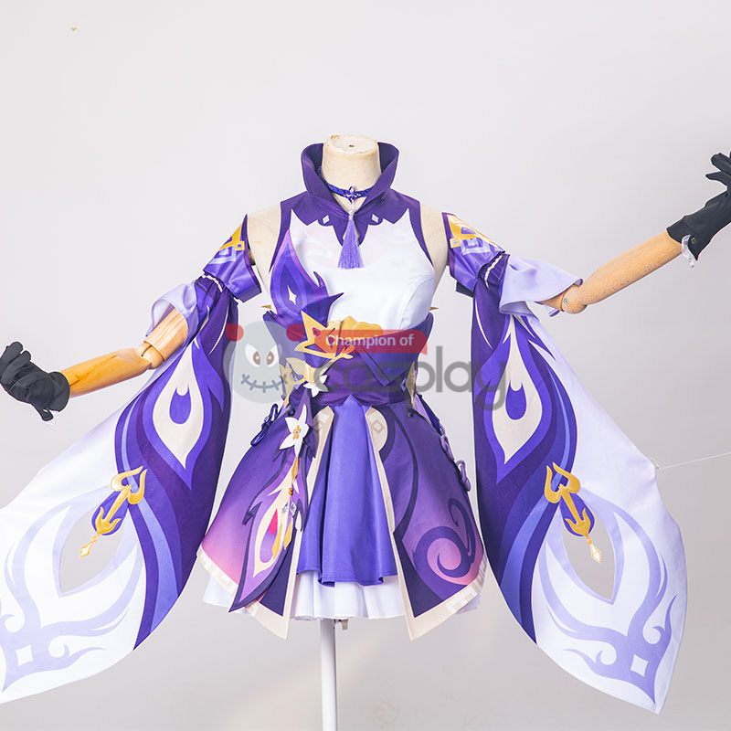 Game Genshin Impact Keqing Cosplay Costume