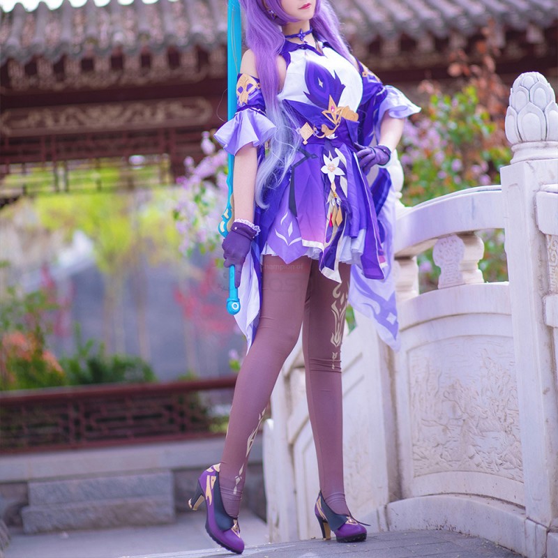 Game Genshin Impact Keqing Cosplay Costume - CCosplay.com