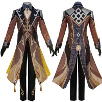 Genshin Impact Zhongli Cosplay Suit Vago Mundo Costume