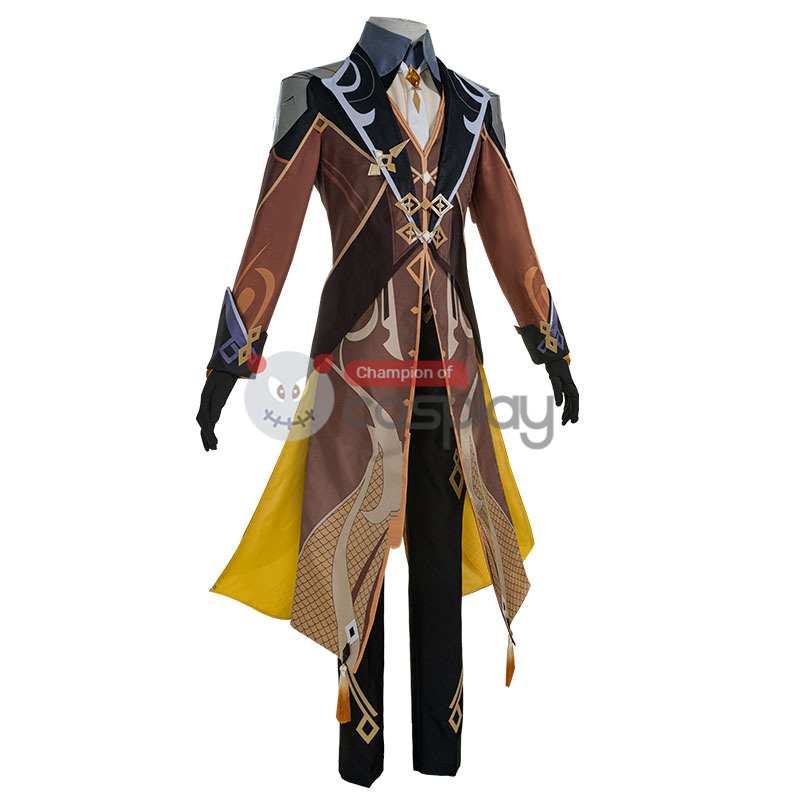 Genshin Impact Zhongli Cosplay Suit Vago Mundo Costume