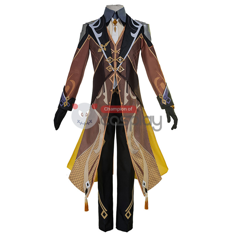 Genshin Impact Zhongli Cosplay Suit Vago Mundo Costume
