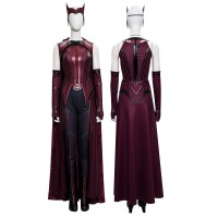 2021 New Scarlet Witch Cosplay Wanda Maximoff Costume WandaVision Upgraded Version