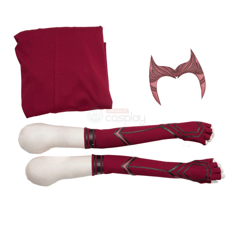WandaVision Scarlet Witch Costume 2021 New Wanda Cosplay Suit Knit Edition