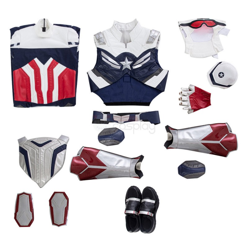 Sam Wilson Costume The Falcon and the Winter Soldier Captain America Cosplay Suit