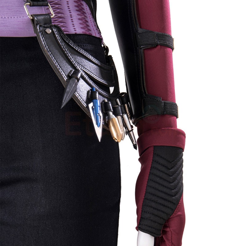 Clearance Sale - Female Large Size with 6 US Shoes Hawkeye Kate Bishop Cosplay Costume Upgraded Version