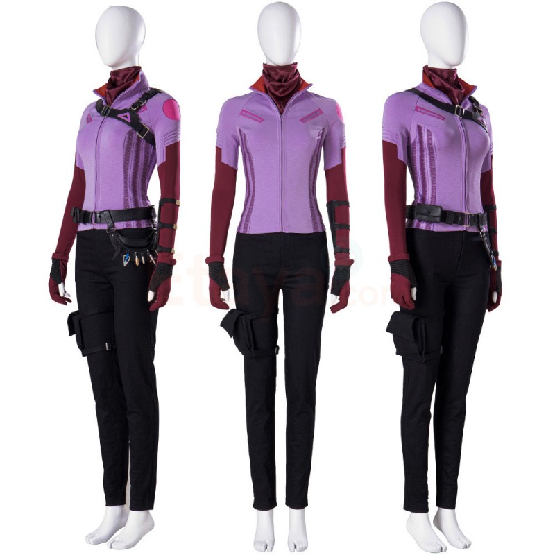 Clearance Sale - Female Large Size with 6 US Shoes Hawkeye Kate Bishop Cosplay Costume Upgraded Version