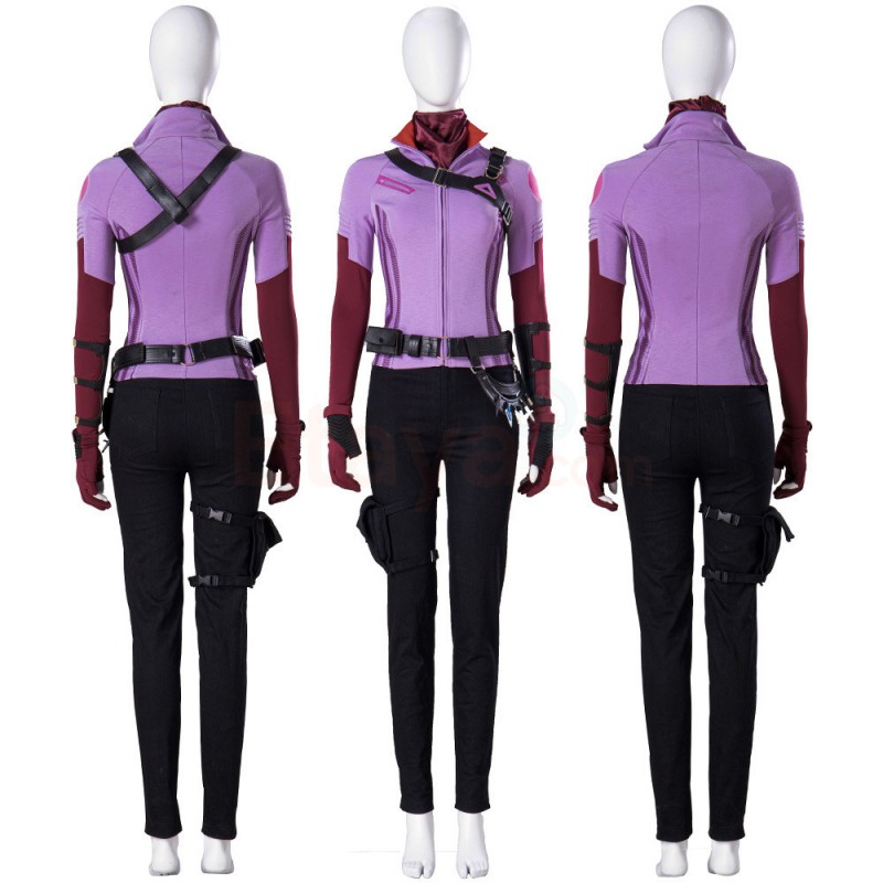 Clearance Sale - Female Large Size with 6 US Shoes Hawkeye Kate Bishop Cosplay Costume Upgraded Version