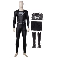 Zack Snyder Superman Costume Justice League Clark Kent Black Cosplay Suit
