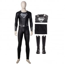 Zack Snyder Superman Costume Justice League Clark Kent Black Cosplay Suit