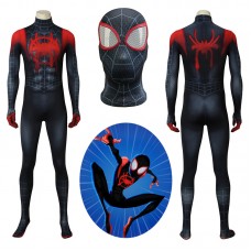 Clearance Sale - Ready To Ship - Spiderman Miles Morales Jumpsuit Cosplay Costumes Male XS Size with Ankle Zipper