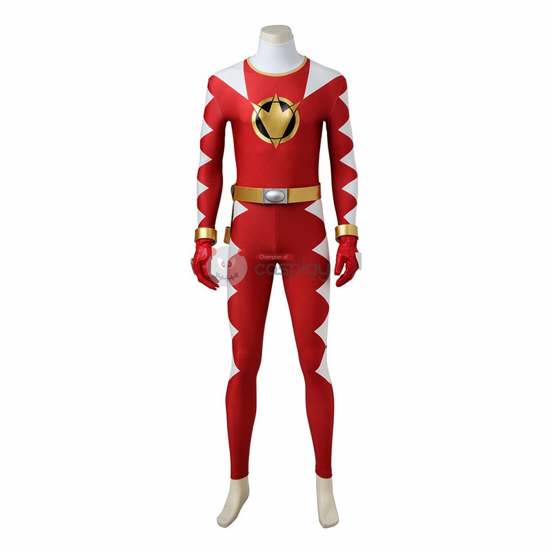 Power Rangers Dino Thunder Red Dino Ranger Conner McKnight Cosplay Costumes