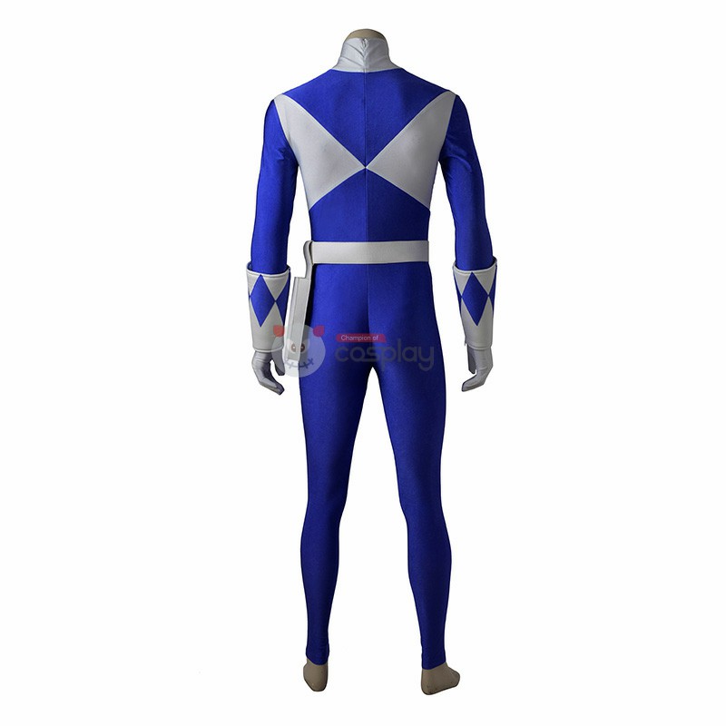 Ready To Ship - Blue Mighty Morphin Power Rangers Cosplay Costumes ...