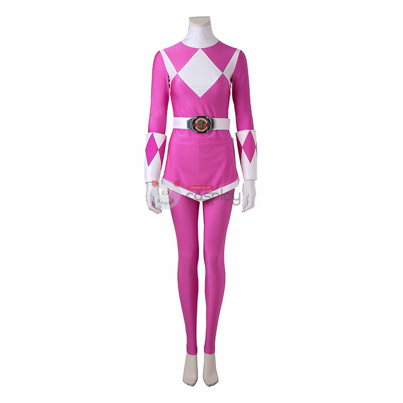 Zyuranger Mei Cosplay Ptera Ranger Costume Pink Kimberly Jumpsuit Woman Full Set 