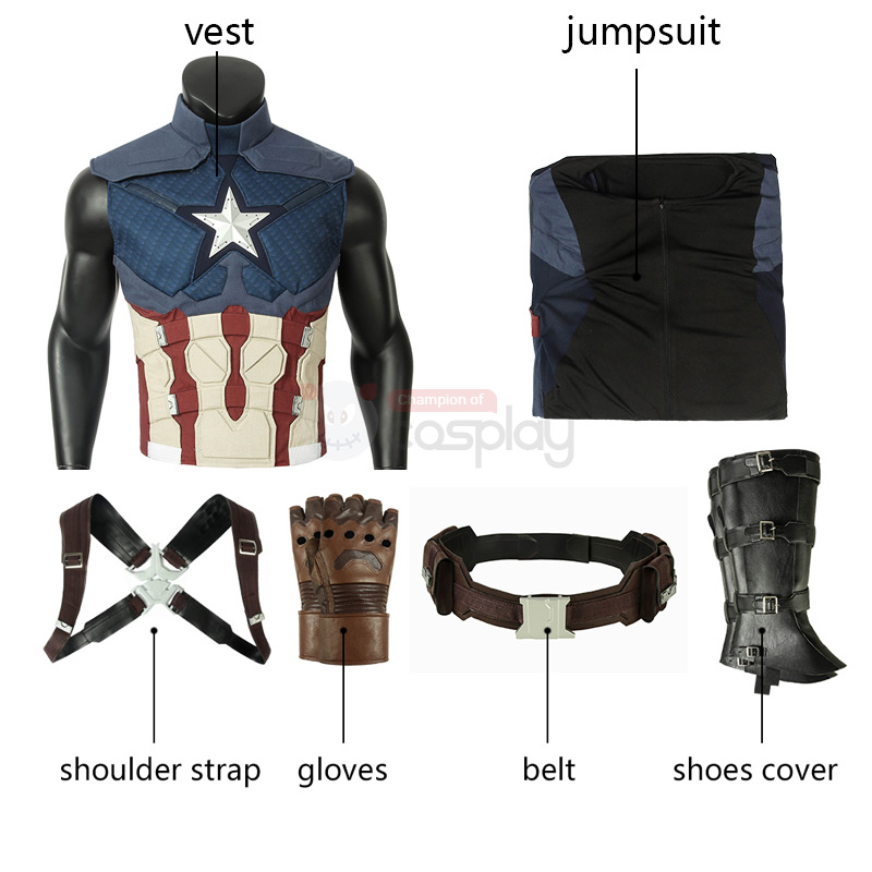 Captain America Costumes Avengers-Endgame Steve Rogers Cosplay Costumes