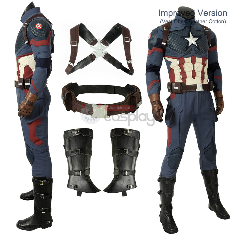 Captain America Costumes Avengers-Endgame Steve Rogers Cosplay Costumes